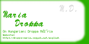 maria droppa business card
